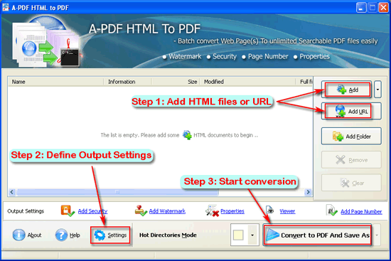 A-PDF 



HTML to PDF batch mode